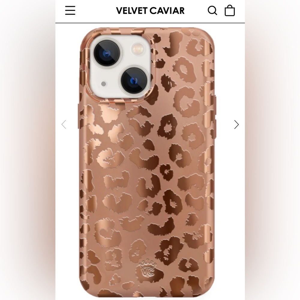 Velvet Caviar iPhone 13 protective case - Bronze Chrome Leopard